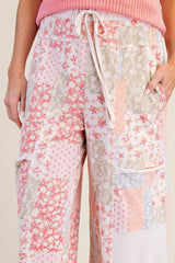 Patchwork floral pant