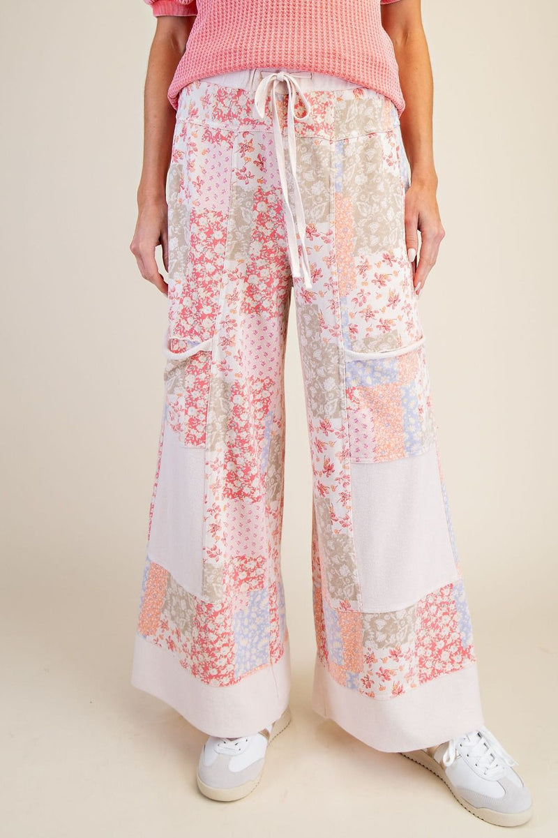 Patchwork floral pant