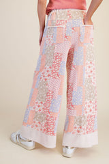 Patchwork floral pant