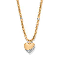 Meridian Wave heart gold necklace