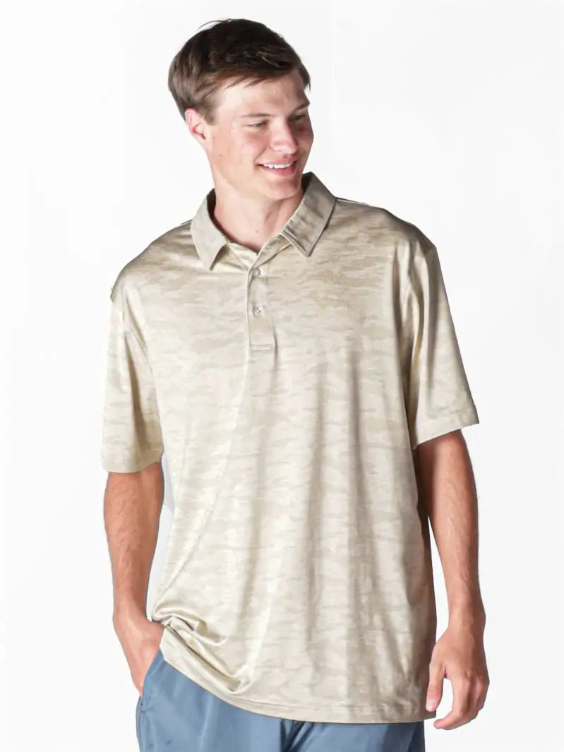 Mens beige polo