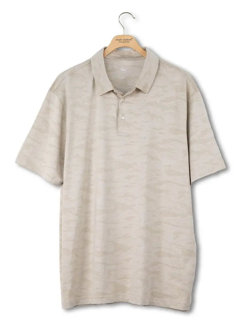 Mens beige polo