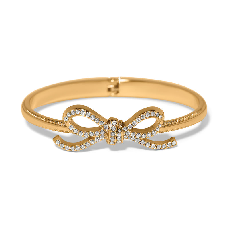 Illumina Gold Bow hinged bangle
