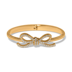 Illumina Gold Bow hinged bangle