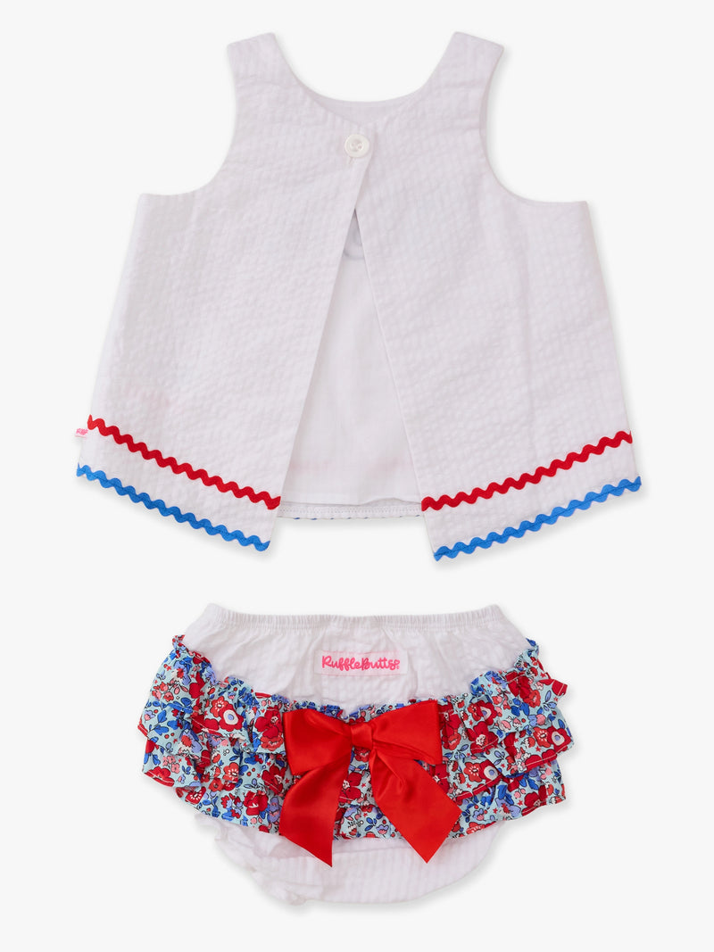 Baby Girls USA Freedom Floral Swing Top and Bloomer Set
