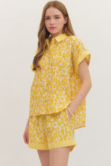 Lemon Leopard short set