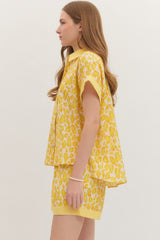 Lemon Leopard short set