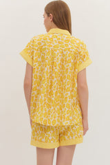 Lemon Leopard short set