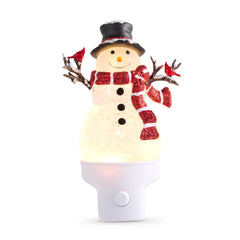Swirling snowman night light