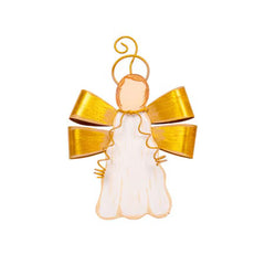 Gilded ribbon angel ornaments