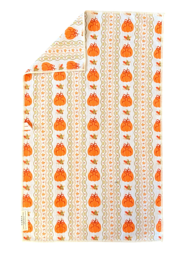 Pumpkin Picnic: Double-Sided Hand Towel: Cream / 17x27 in / Hand Towel