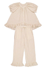 Gingham two piece lounge set