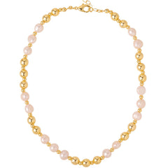 Pearl & Bead Tennis Necklace - 4NGK6BGMDP: Neutral