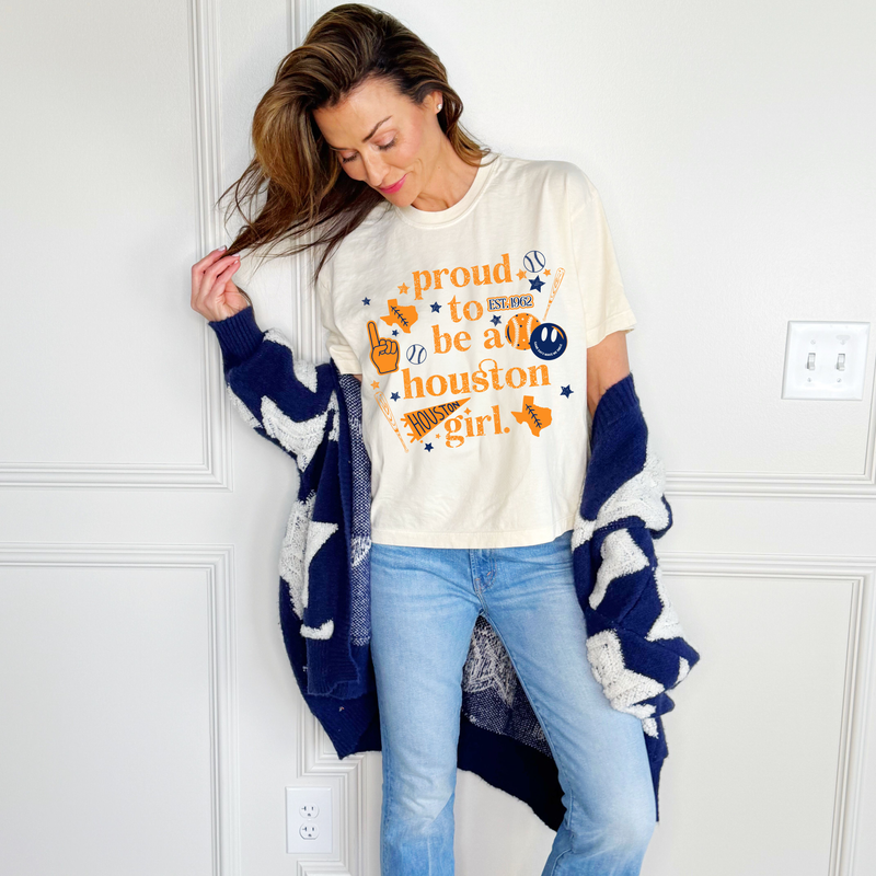 Proud to be a Houston Girl Cropped Tee