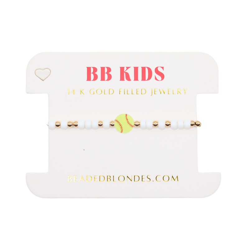 Softball Sprinkle Bracelet (Kids Size)