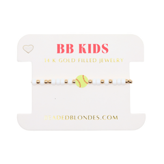 Softball Sprinkle Bracelet (Kids Size)