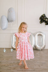 Olivia Dress in Floral Ghost