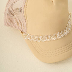 Trucker Hat Chain-Acrylic Clear