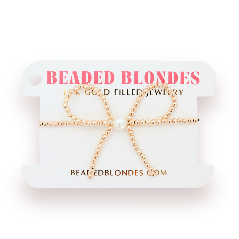 Gold Bow Bracelet: Petite 6.25 inch