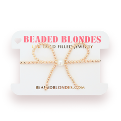 Gold Bow Bracelet: Petite 6.25 inch