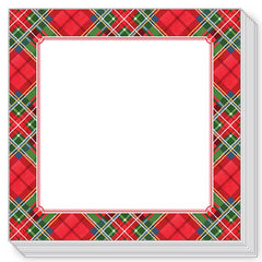 Classic Holiday Tartan Plaid Border Block Notepad