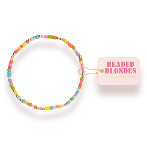 Rainbow Sprinkle Bracelet: Standard 6.75 Inch