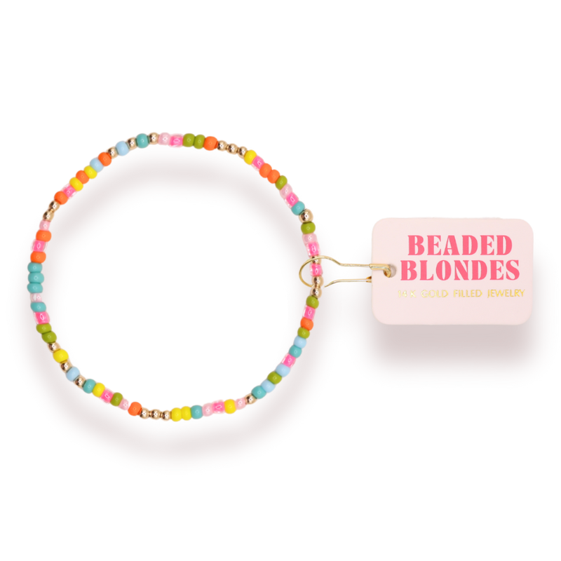 Rainbow Sprinkle Bracelet: Standard 6.75 Inch