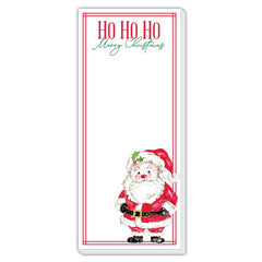 Ho Ho Ho Merry Christmas Red Suit Standing Skinny Notepad
