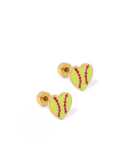 Screwback Stud Earrings - Softball