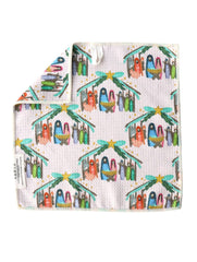 Away in a Manger: Double-Sided Washcloth: Cream / Washcloth (12 in x 12 in)
