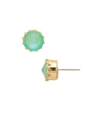 Regal Rivoli Stud Earrings - Green