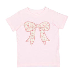 Ditsy Floral Bow Patch Short Sleeve T-Shirt