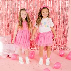 Birthday Girl Rhinestone Patch Short Sleeve T-Shirt