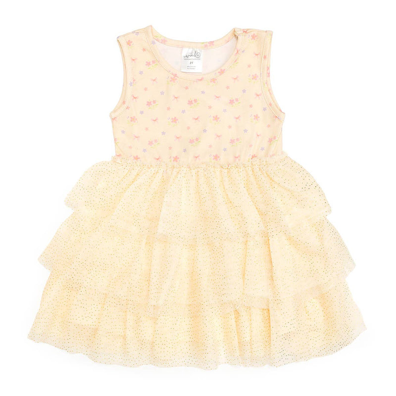 Lemon Floral Tank Tutu Dress