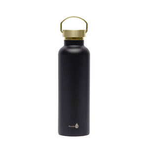 Black with Gold Top Insulated Water Bottle -1000 ml/34 Oz