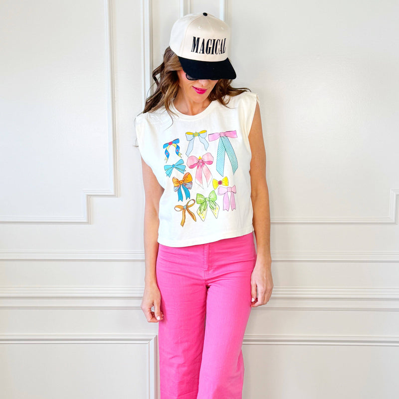 Princess Bow Collage Muscle Tee