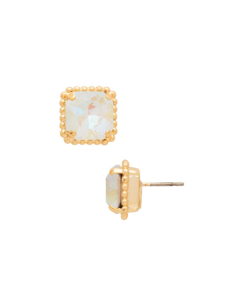 Izzy Decorated Stud Earrings - White