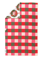Wrapped in Wreaths: Reversible Hand Towel: Cream / 19x29in