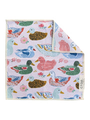 Pondside Feeding: Double-Sided Washcloth: Offwhite / Washcloth (12 in x 12 in)