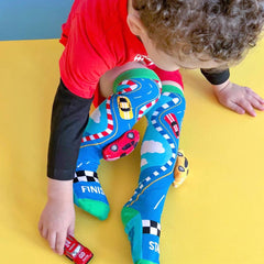 RACING CARS SOCKS: Toddler Age 3 - 5