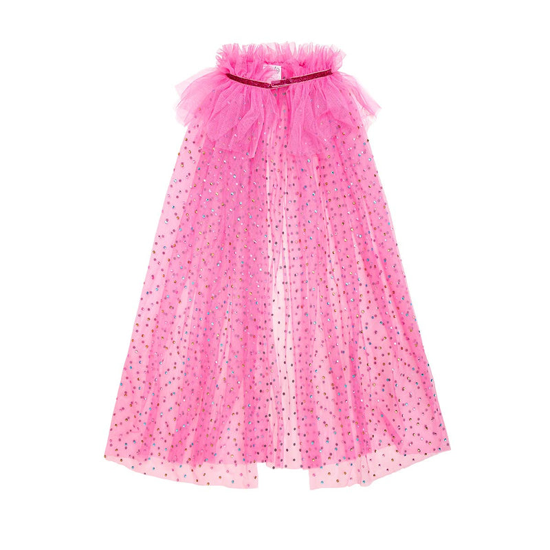 Raspberry Rhinestone Cape - Kids Dress Up Cape