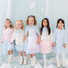 Glitter Snowflake Bow Clip - Kids Hair Bow - Winter