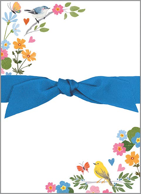 Chunky Bow Notepad - Songbirds & Flowers