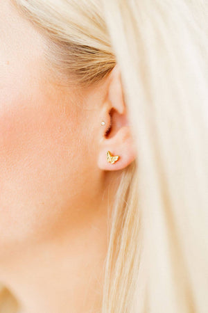 Screwback Stud Earrings - Bella Butterfly