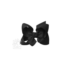 SIGNATURE GROSGRAIN BOW ON CLIP: 4.5" Large - 1.5" Ribbon on Alligator clip