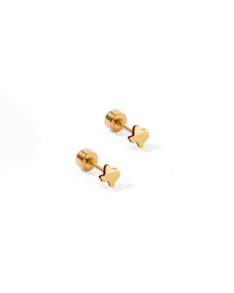 Screwback Stud Earrings - Petite Texas