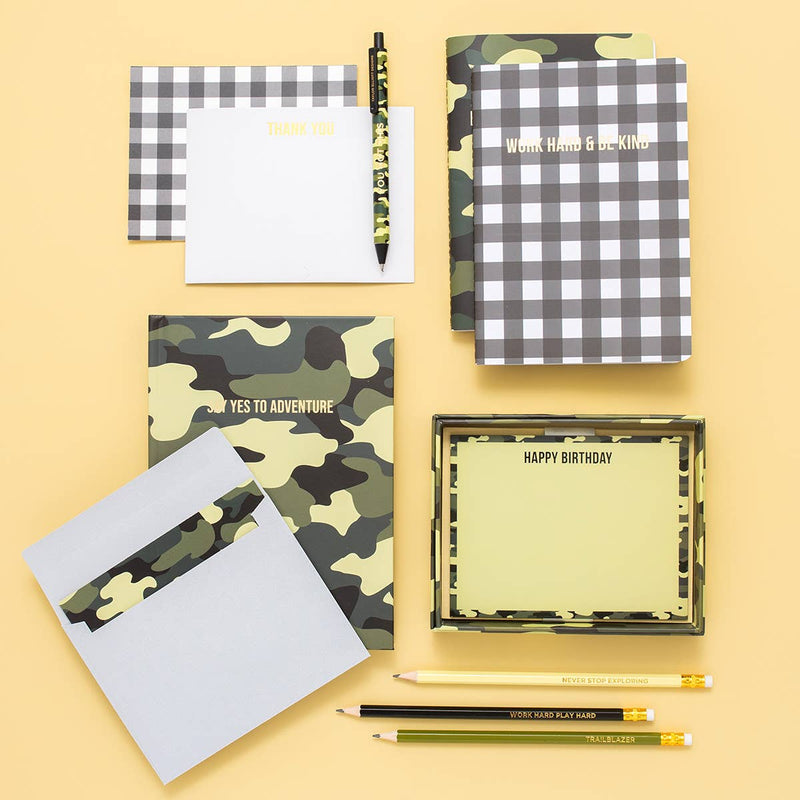 Camo + Gingham Notebook Set