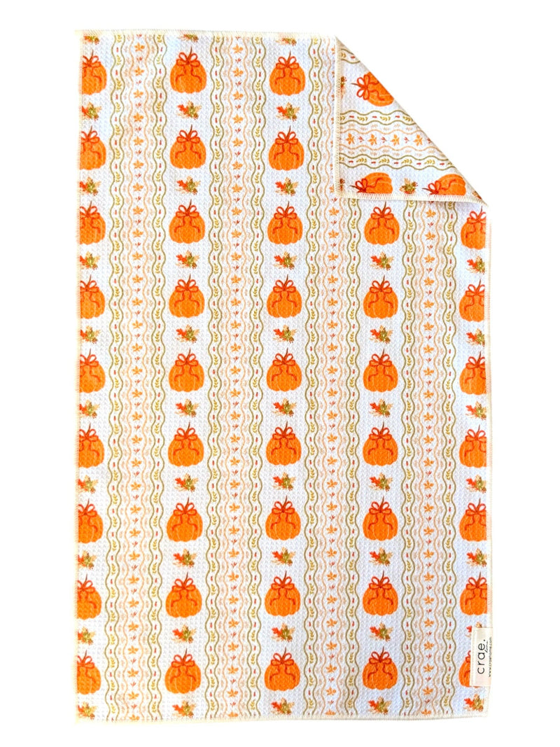 Pumpkin Picnic: Double-Sided Hand Towel: Cream / 17x27 in / Hand Towel