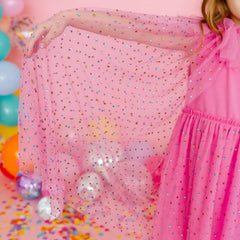 Raspberry Rhinestone Cape - Kids Dress Up Cape