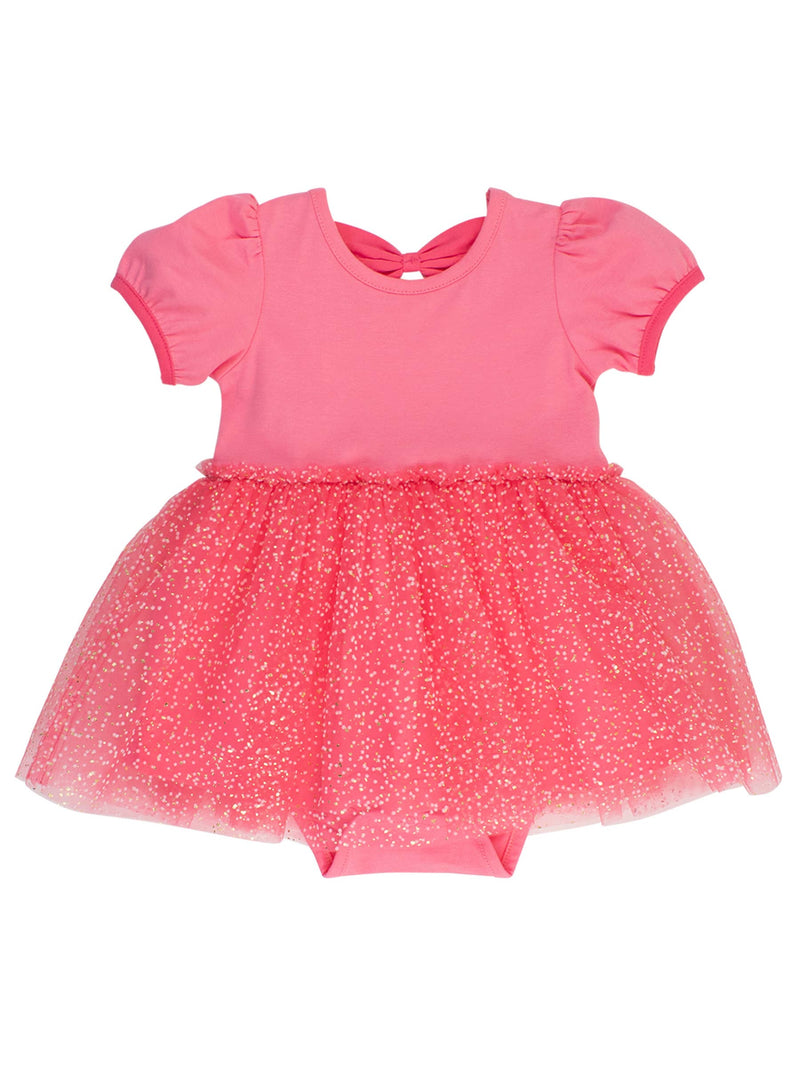Baby Girls Sleeping Princess Short Sleeve Bow Twirl Romper